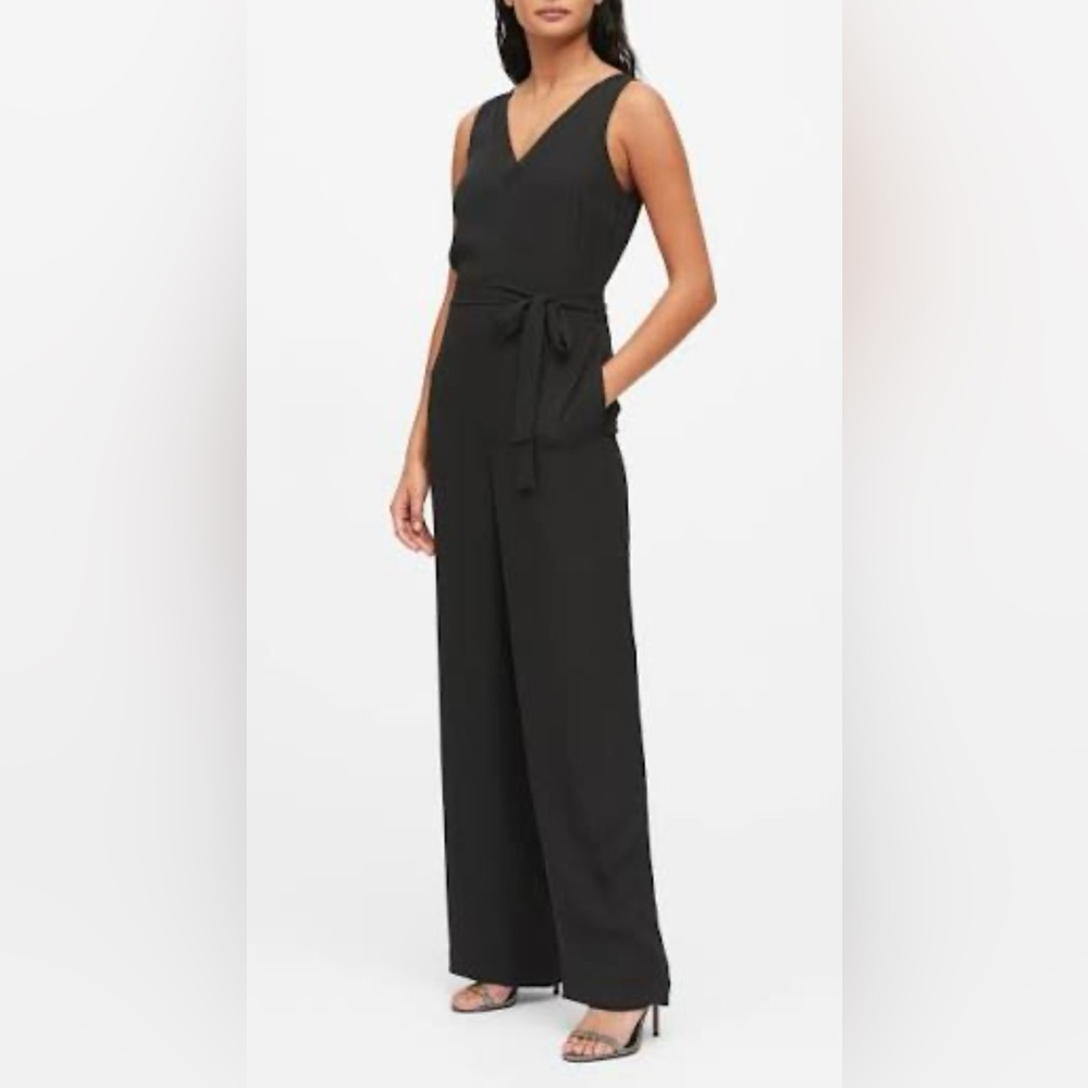 Banana Republic Black Sleeveless Jumpsuit
